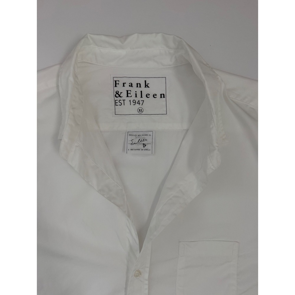 Frank & Eileen Eileen White Button Down Shirt XL Organic Cotton NWOT - Picture 2 of 6